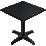 WBC | Bistro Außen Tisch | B:T:H 60 x 60 x 80,5 cm | Schwarz / Schwarz | Quadratisch