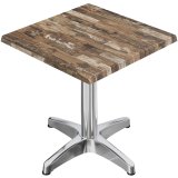 WBC | Bistro Outdoor Table | W:D:H 60 x 60 x 80.5 cm | Vintage Old / Aluminium | Square