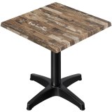 WBC | Bistro Außen Tisch | B:T:H 60 x 60 x 80,5 cm | Vintage Old / Schwarz | Quadratisch