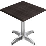 WBC | Bistro Buiten Tafel | B: D: H 60 x 60 x 80,5 cm | Wenge / Aluminium | Vierkant