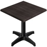 WBC | Bistro Außen Tisch | B:T:H 60 x 60 x 80,5 cm | Wenge / Schwarz | Quadratisch