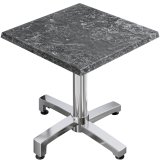 WBO | Bistro Ulkoilmapöytä | K: L: 70 x 70 x 78,5 cm | Kivi / Alumiini | Neliskanttinen
