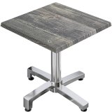 WBO | Bistro Ulkona Pöytä | P: L: K 70 x 70 x 78,5 cm | Rustiikkinen männi / Alumiini | Neliön muotoinen