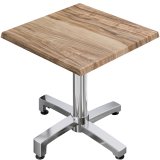 WBO | Bistro Ulkoilmalepöytä | L: S: K 70 x 70 x 78,5 cm | Sheesham / Alumiini | Neliön muotoinen