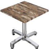 WBO | Bistro Ulkou SUUjnenpöytä | P :K:H 70 x 70 x 78,5 cm | Vintage Old / Aluminium | Neliönomainen