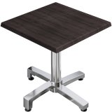WBO | Bistro Ulkoinen Pöytä | K: L: 70 x 70 x 78,5 cm | Wenge / Alumiini | Neliön muotoinen