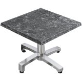 WBO | Jamaika Loungetisch | B:T:H 70 x 70 x 38 cm | Felsen / Aluminium | Klappbar | Zusatzgewicht