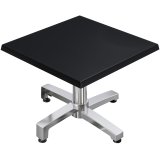 WBO | Jamaika Loungetisch | B:T:H 70 x 70 x 38 cm | Schwarz / Aluminium | Klappbar | Zusatzgewicht
