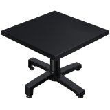 WBO | Jamaika Loungetisch | B:T:H 60 x 60 x 38 cm | Schwarz / Schwarz | Klappbar | Zusatzgewicht