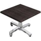 WBO | Jamaika Loungebord | B:T:H 60 x 60 x 40 cm | Wenge / Aluminium | Foldbart | Ekstra vægt