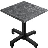 WBO | Bistro Ulkoilmatolilauto | Koko: P:L 70 x 70 x 78,5 cm | Kallio / Musta | Neliönmuotoinen | Liikkuva + lisäpaino