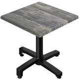 WBO | Bistro Ulkona | Pöytä | Koko (P x L x K) 70 x 70 x 78,5 cm | Rustiikki mänty / Musta | Neliönmallinen | Taitettava + lisäpaino