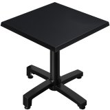WBO | Bistro Ulkopöytä | Koko (P x L x K): 70 x 70 x 78,5 cm | Musta / Musta | Neliömäinen | Kumottava + Lisäpaino