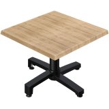 WBO | Jamaika Loungetisch | B:T:H 70 x 70 x 38 cm | Eiche / Schwarz | Zusatzgewicht