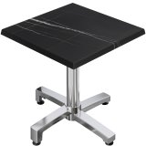 WBO | Bistro Ulkoasapöytä | Koko (L x S x K): 60 x 60 x 78,5 cm | Musta marmori / Alumiini | Neliön muotoinen | Lisäpaino