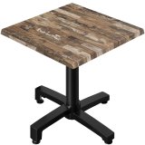 WBO | Bistro Table d'extérieur | L:P:H 60 x 60 x 78,5 cm | Vintage Old / Noir | Carré | Poids supplémentaire