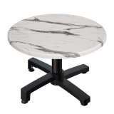 WBO | Jamaika Loungetisch | Ø:H 60 x 38 cm | Weiß Marmor/ Schwarz