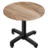 WBO | 31257 | Ø:H 70 x 76 cm | Sheesham / Svart | Runda