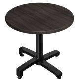 WBO | Bistro Outdoor Table | Ø: H 70 x 78.5 cm | Wenge / Black | Round | Foldable + Additional Weight