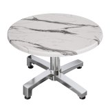 WBO | Jamaika Loungetisch | Ø:H 70 x 38 cm | Weiß Marmor / Aluminium | Zusatzgewicht