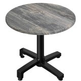 WBO | Bistro Ulkopöytä | Ø:H 60 x 78,5 cm | Rokkaistunut kataja / musta | Pyöreä | Lisäpaino