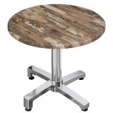 WBO | Bistro Ulkoilmapöytä | Ø: H 60 x 78,5 cm | Musta / Alumiini | Pyöreä | Lisäpaino