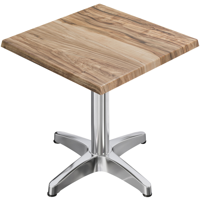 WBC | 31257 | B:D:H 60 x 60 x 78,5 cm | Sheesham / Aluminium | Firkantet