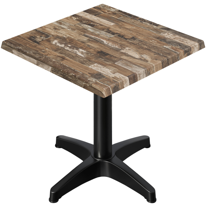 WBC | 31257 | B:D:H 60 x 60 x 78,5 cm | Vintage Oud / Zwart | Vierkant