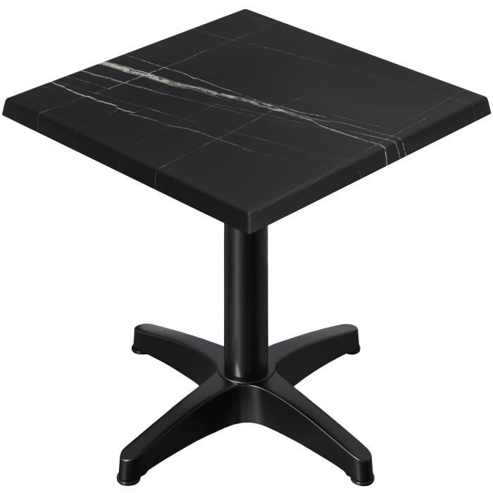 WBC | 31257 | L:P:H 70 x 70 x 78,5 cm | Marmo nero / Nero | Quadrato