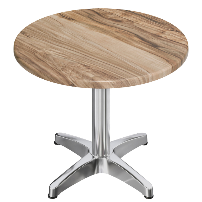 WBC | 31257 | Ø:H 70 x 78,5 cm | Sheesham / Aluminium | Runda