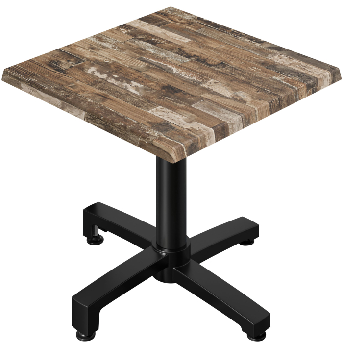 WBO | 31257 | B:D:H 60 x 60 x 76 cm | Vintage Oud / Zwart | Vierkant