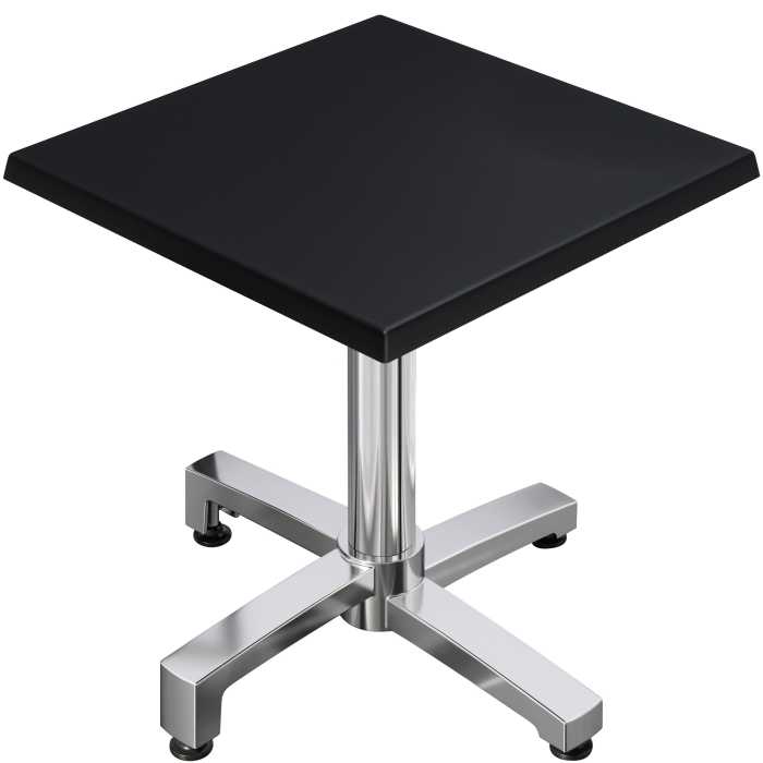 WBO | 31257 | B:D:H 70 x 70 x 76 cm | Sort / Aluminium | Firkantet | Ekstra vægt