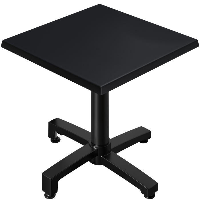 WBO | Stół bistro Werzalit | W:D:H 70 x 70 x 76 cm | Czarny / Black | Składany | Dodatkowa waga
