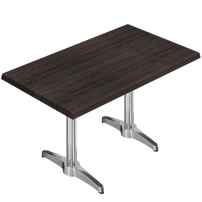 WBC | Bistro Außen Tisch | B: T: H:  120 x 70 x 80,5 cm | Wenge / Aluminium | Rechteckig | Zusatzgewicht