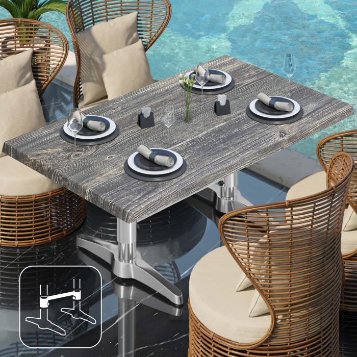 WBC | Werrzalit loungebord | B:D:H 120 x 70 x 40 cm | Rustikk furu / Aluminium | Kontakt WBC | Werrzalit loungebord | B:D:H 120 x 70 x 40 cm | Rustikk furu / Aluminium | Kontakt