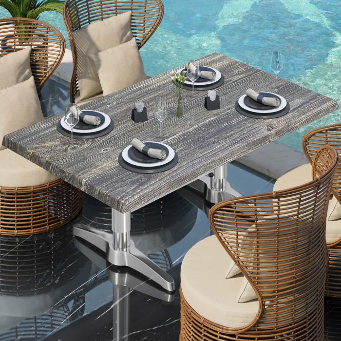 WBC | Werrzalit loungebord | B:D:H 120 x 70 x 40 cm | Rustikk furu / Aluminium | Kontakt WBC | Werrzalit loungebord | B:D:H 120 x 70 x 40 cm | Rustikk furu / Aluminium | Kontakt