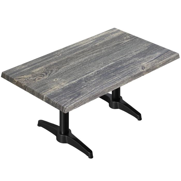 WBC | Werrzalit loungebord | B:D:H  120 x 70 x 40 cm | Rustikk furu / Svart | Kontakt