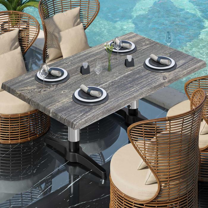 WBC | Werrzalit loungebord | B:D:H  120 x 70 x 40 cm | Rustikk furu / Svart | Kontakt