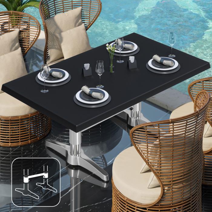 WBC | Werrzalit loungebord | B:D:H 120 x 70 x 40 cm | Svart / Aluminium | Kontakt WBC | Werrzalit loungebord | B:D:H 120 x 70 x 40 cm | Svart / Aluminium | Kontakt