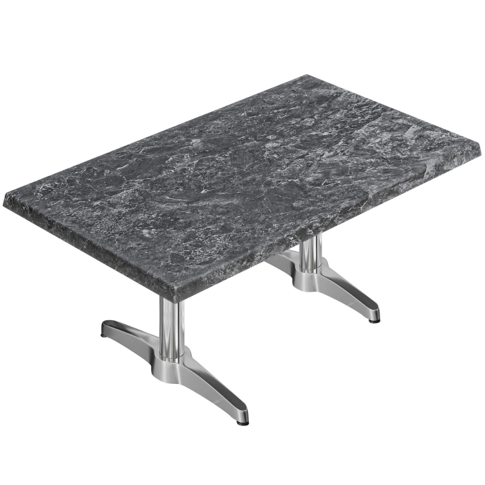 WBC | Werzalit Lounge Table | W: D: H: 120 x 70 x 40 cm | Rock / Aluminium | Dodatkowa waga