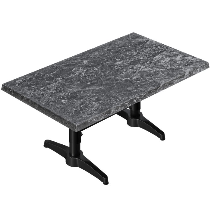 WBC | Jamaika Loungetisch | B: T: H: 120 x 70 x 40 cm | Felsen / Schwarz | Zusatzgewicht + Verbinder
