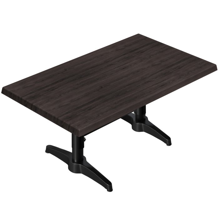 WBC | Werzalit lounge bord | B: T: H: 120 x 70 x 40 cm | Wenge / Svart | Ytterligare vikt + Anslutning