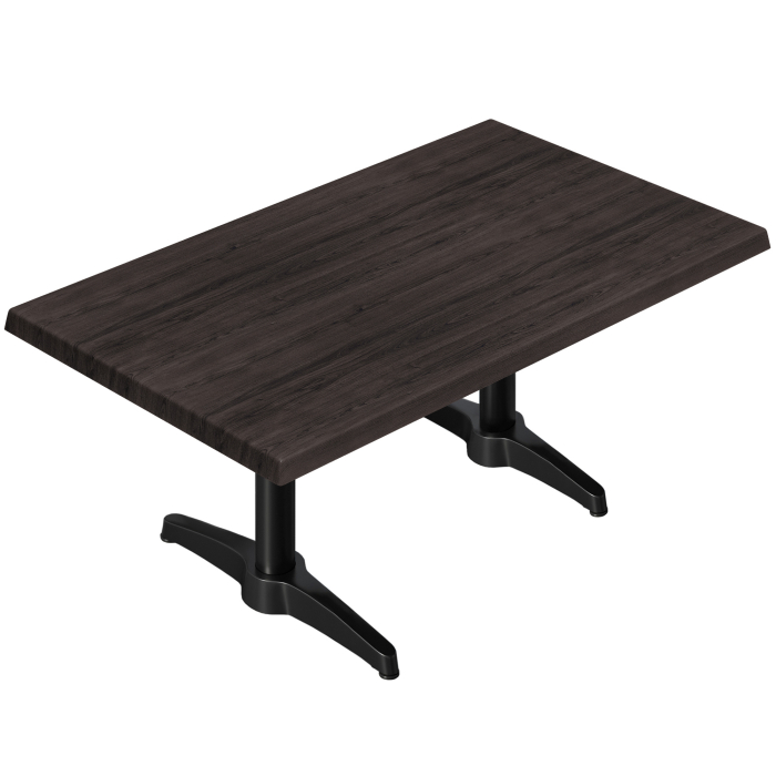 WBC | Tavolo da salotto Werzalit | B: T: H:  120 x 70 x 40 cm | Wenge / Nero | Peso aggiuntivo + Connettore