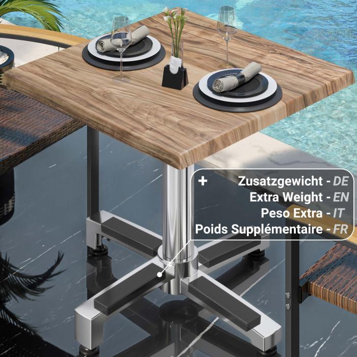 WBO | 31257 | B:D:H 70 x 70 x 76 cm | Sheesham / aluminium | Torget | Sammenleggbar + tilleggsvekt WBO | 31257 | B:D:H 70 x 70 x 76 cm | Sheesham / aluminium | Torget | Sammenleggbar + tilleggsvekt