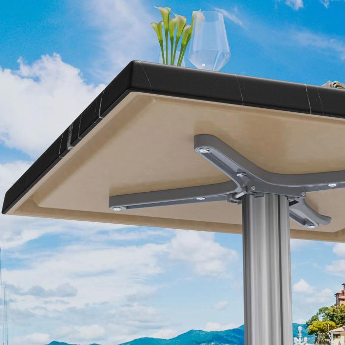 WBO | 31257 | B:D:H 70 x 70 x 76 cm | Sort marmor/aluminium | Torget | Sammenleggbar + tilleggsvekt WBO | 31257 | B:D:H 70 x 70 x 76 cm | Sort marmor/aluminium | Torget | Sammenleggbar + tilleggsvekt