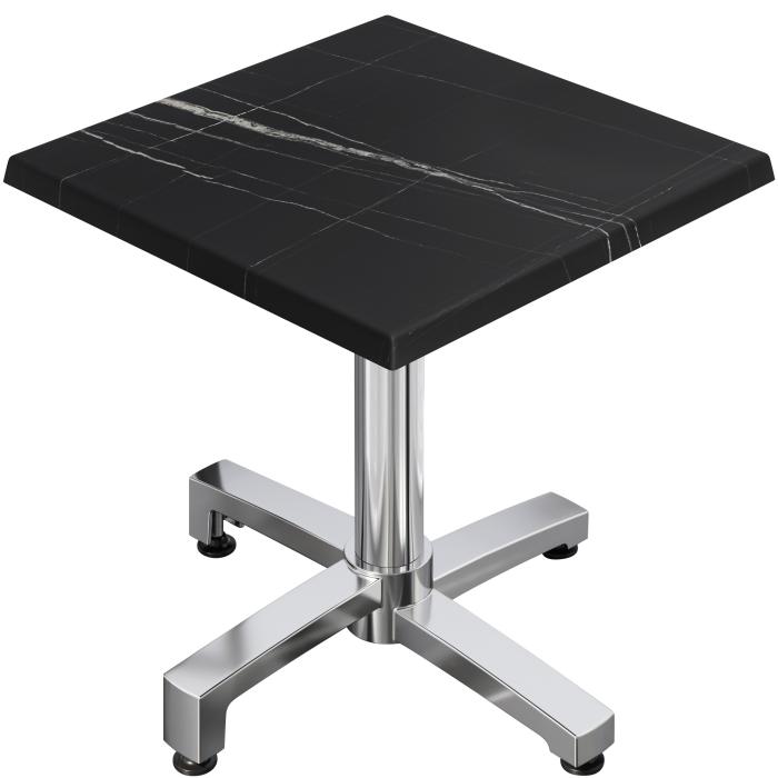 WBO | 31257 | B:D:H 70 x 70 x 76 cm | Sort marmor/aluminium | Torget | Sammenleggbar + tilleggsvekt WBO | 31257 | B:D:H 70 x 70 x 76 cm | Sort marmor/aluminium | Torget | Sammenleggbar + tilleggsvekt