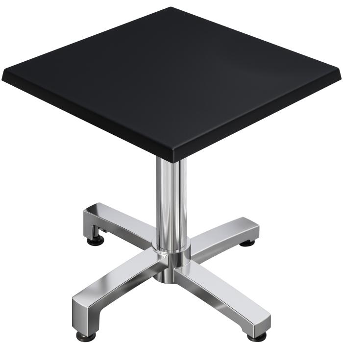 WBO | 31257 | B:D:H 70 x 70 x 76 cm | Sort / aluminium | Torget | Ekstra vekt