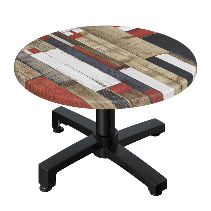 WBO | Werzalit lounge bord | Ø:H 60 x 40 cm | Vintage färgad / Svart | Ytterligare vikt