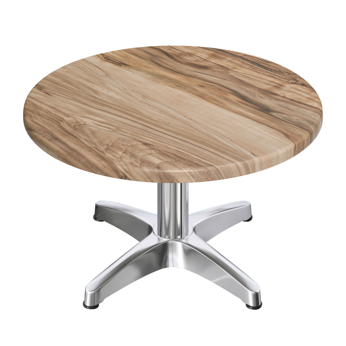 WBC | Werzalit Loungetafel | Ø:H 70 x 40 cm | Sheesham / Aluminium | Extra gewicht