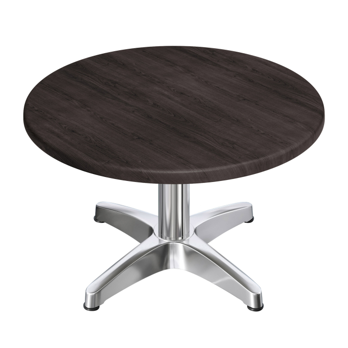 WBC | Werzalit Lounge Table | Ø:H 70 x 40 cm | Wenge / Aluminium | Additional weight